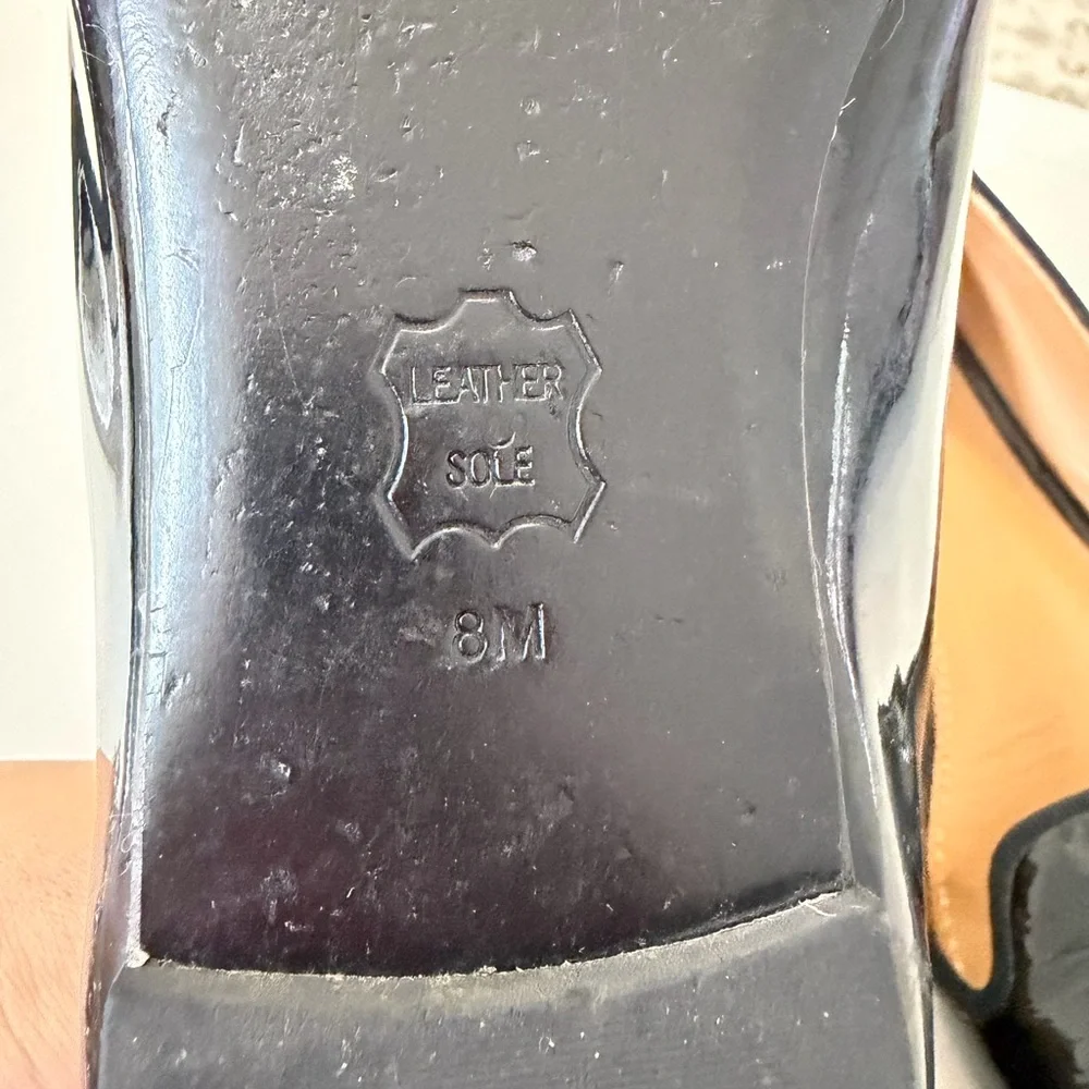 Tory Burch Samantha Black Patent Leather Loafers Size 8 - Picture 6 of 6